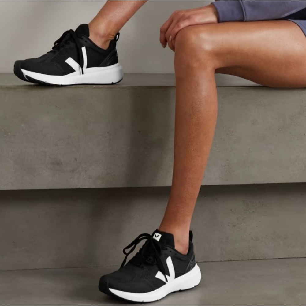 Veja Black and White Athletic Sneakers